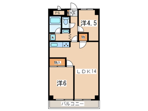 エクレ－ルＨＡＲＵの物件間取画像